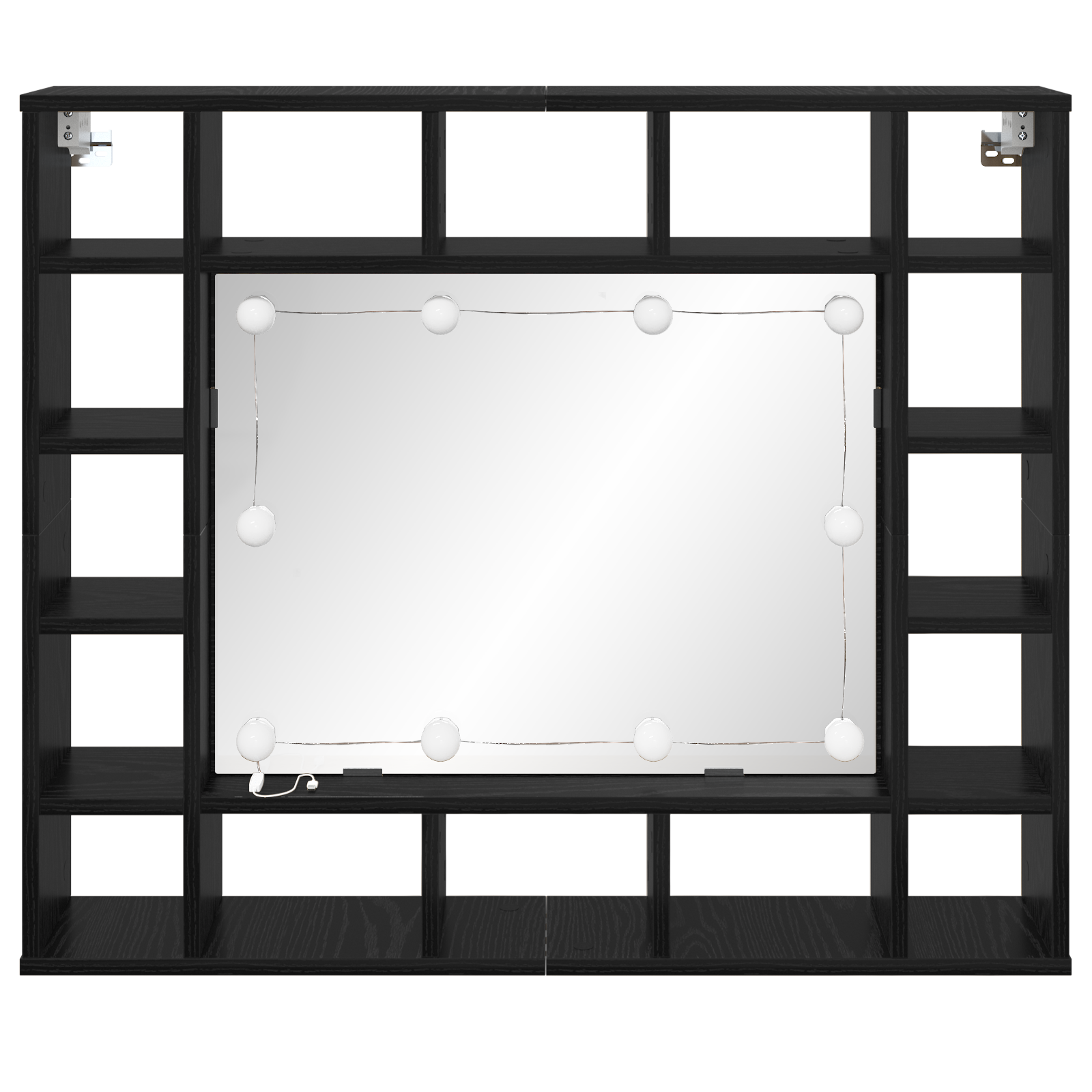 vidaXL Dulap cu oglindă Stejar negru 91 x 15 x 76.5 cm Lemn compozit vidaXL Dulap cu oglindă Stejar negru 91 x 15 x 76.5 cm Lemn compozit
