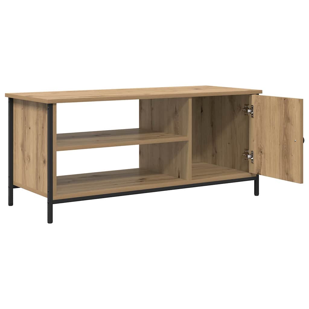vidaXL Cabinet TV stejar artizanal 100 x 40 x 45 cm Lemn compozit vidaXL Cabinet TV stejar artizanal 100 x 40 x 45 cm Lemn compozit