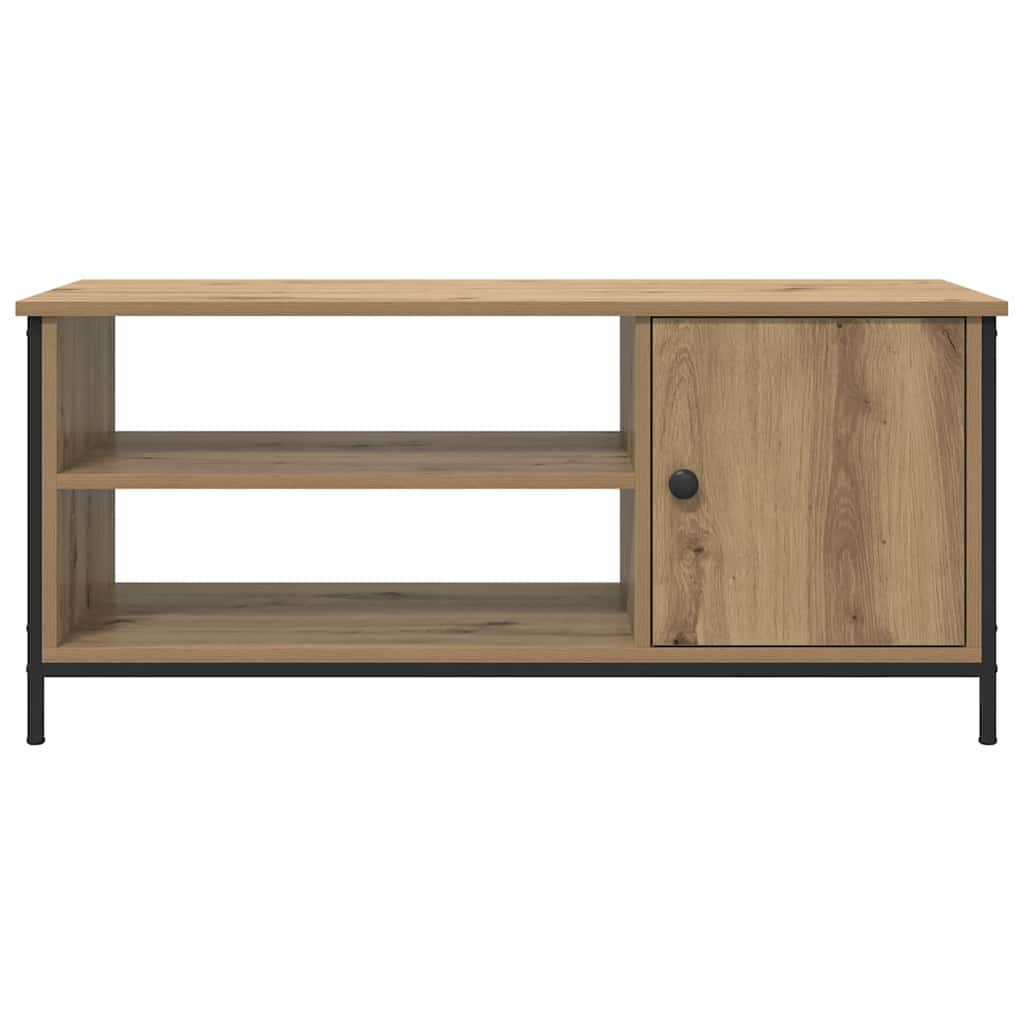 vidaXL Cabinet TV stejar artizanal 100 x 40 x 45 cm Lemn compozit vidaXL Cabinet TV stejar artizanal 100 x 40 x 45 cm Lemn compozit