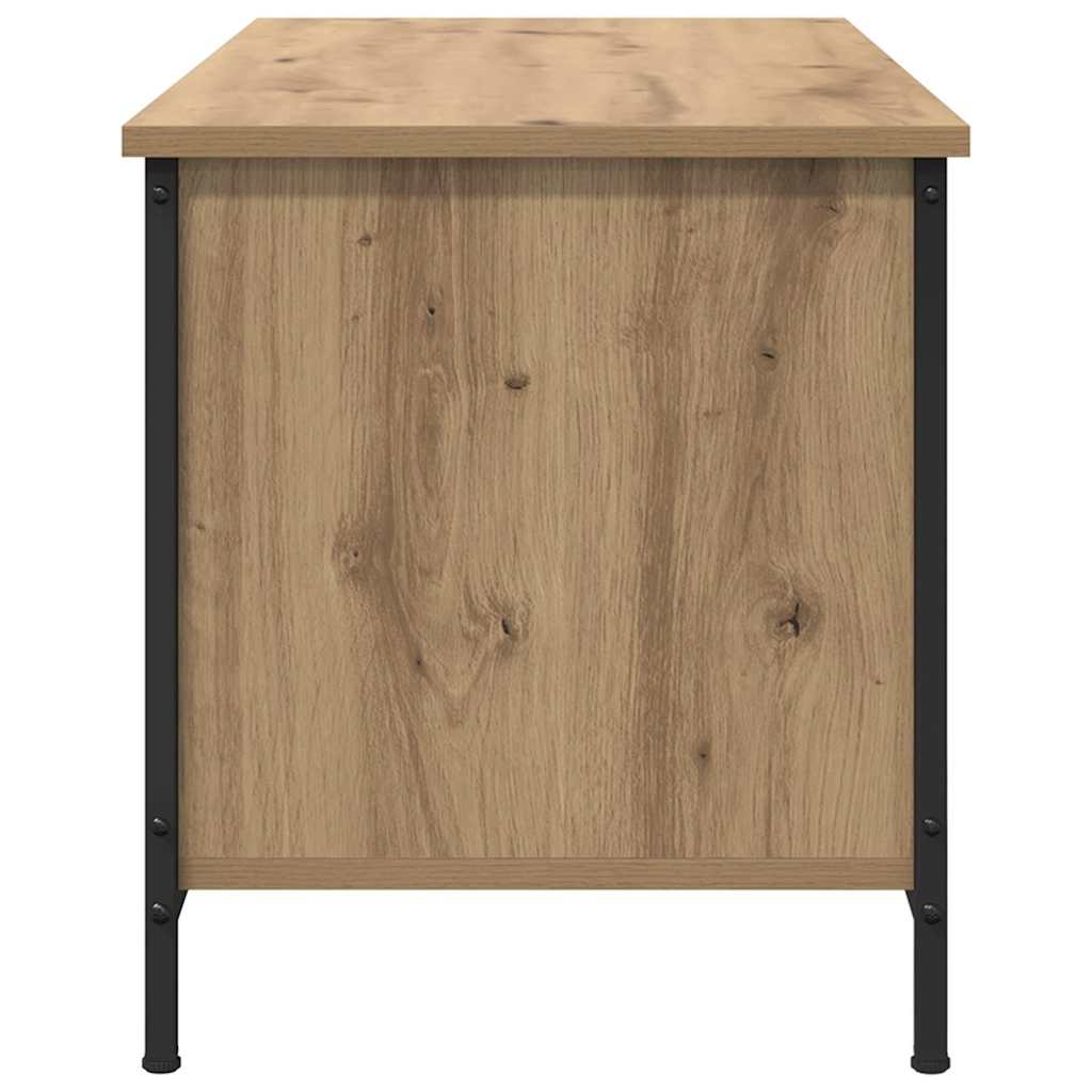 vidaXL Cabinet TV stejar artizanal 100 x 40 x 45 cm Lemn compozit vidaXL Cabinet TV stejar artizanal 100 x 40 x 45 cm Lemn compozit
