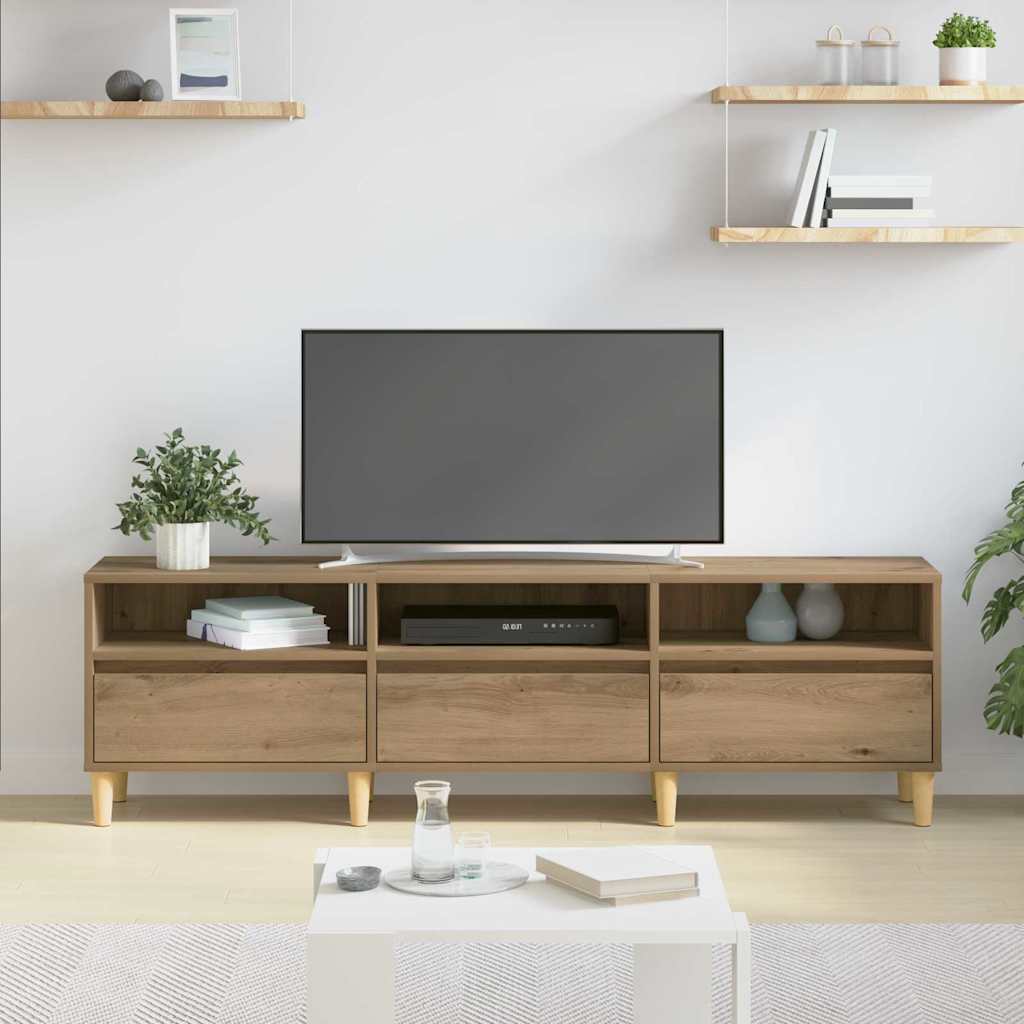 vidaXL Cabinet TV stejar artizanal 150 x 30 x 45 cm Lemn compozit