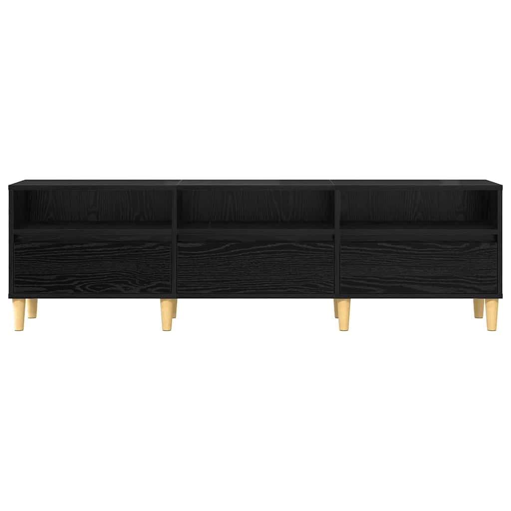 vidaXL Cabinet TV Stejar negru 150 x 30 x 45 cm Lemn compozit vidaXL Cabinet TV Stejar negru 150 x 30 x 45 cm Lemn compozit
