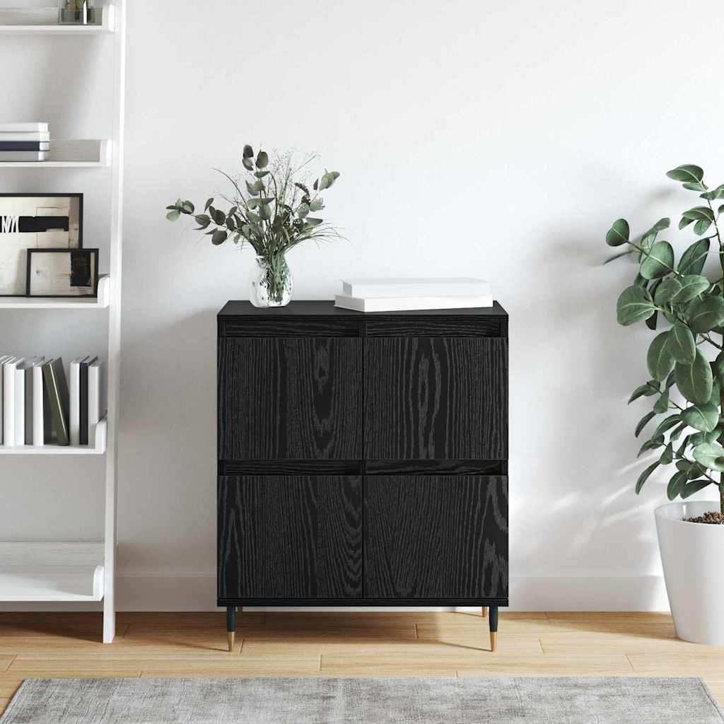 vidaXL Bufet cu depozitare cu ușă Negru 60 x 35 x 70 cm Lemn compozit vidaXL Bufet cu depozitare cu ușă Negru 60 x 35 x 70 cm Lemn compozit