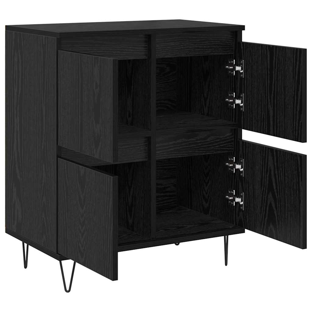 vidaXL Bufet cu depozitare cu ușă Negru 60 x 35 x 70 cm Lemn compozit vidaXL Bufet cu depozitare cu ușă Negru 60 x 35 x 70 cm Lemn compozit