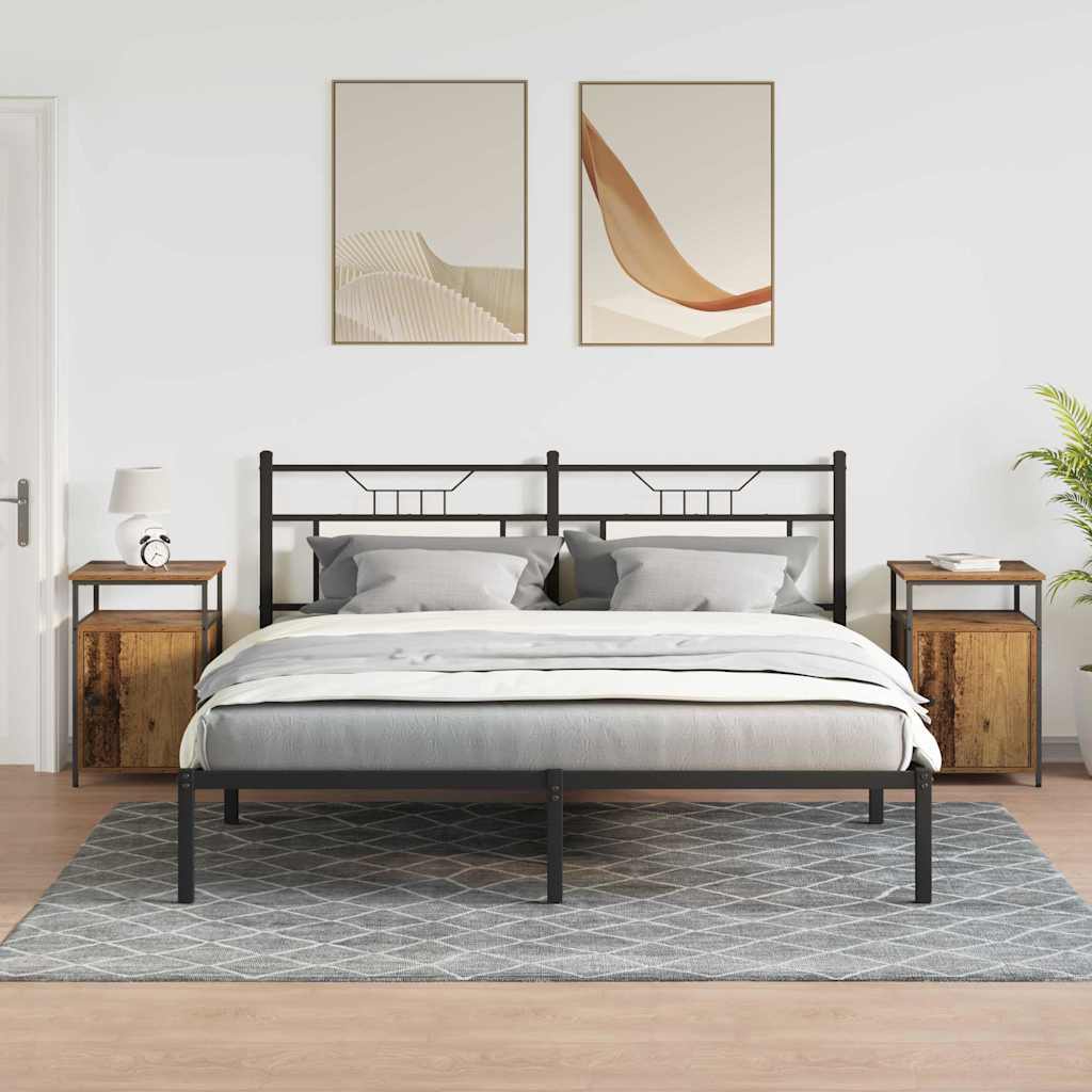 vidaXL Dulap de noapte Lemn vechi Lemn compozit