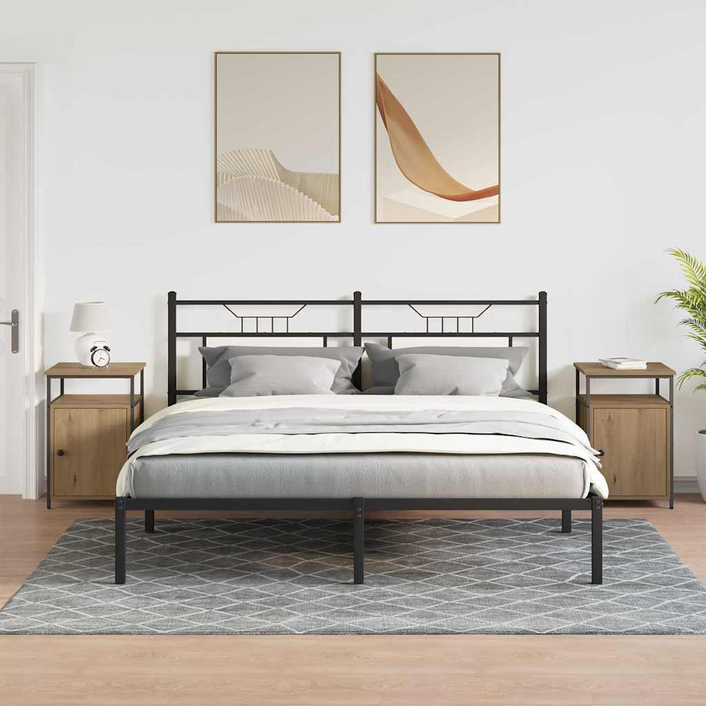 vidaXL Dulap de noapte stejar artizanal Lemn compozit