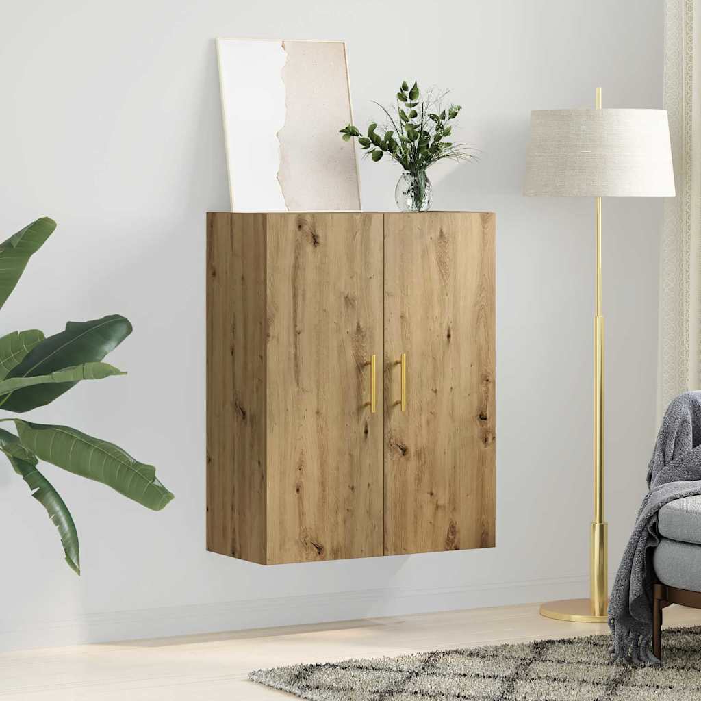 vidaXL Dulap de perete Pe perete Stejar Artizanal 69,5 x 34 x 90 cm