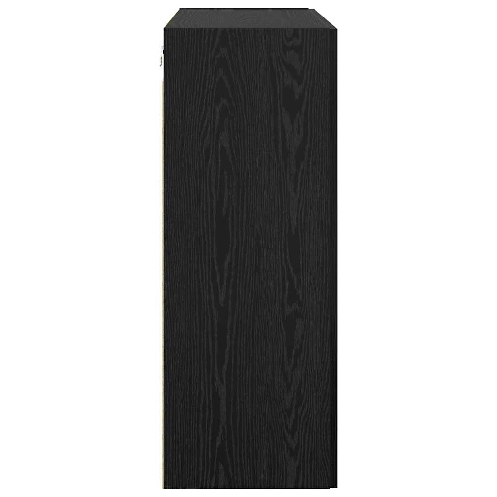 vidaXL Dulap de perete Stejar Negru 69,5 x 34 x 90 cm Lemn compozit