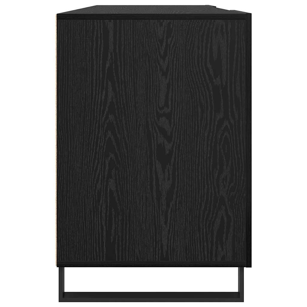 vidaXL Birou cu raft Stejar negru 140 x 50 x 75 cm Lemn compozit