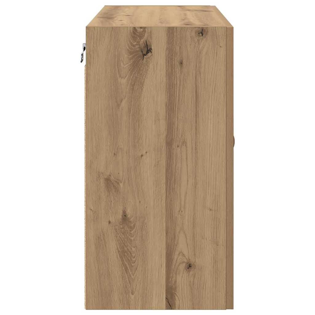 vidaXL Dulap de perete stejar artizanal 60 x 31 x 60 cm Lemn compozit