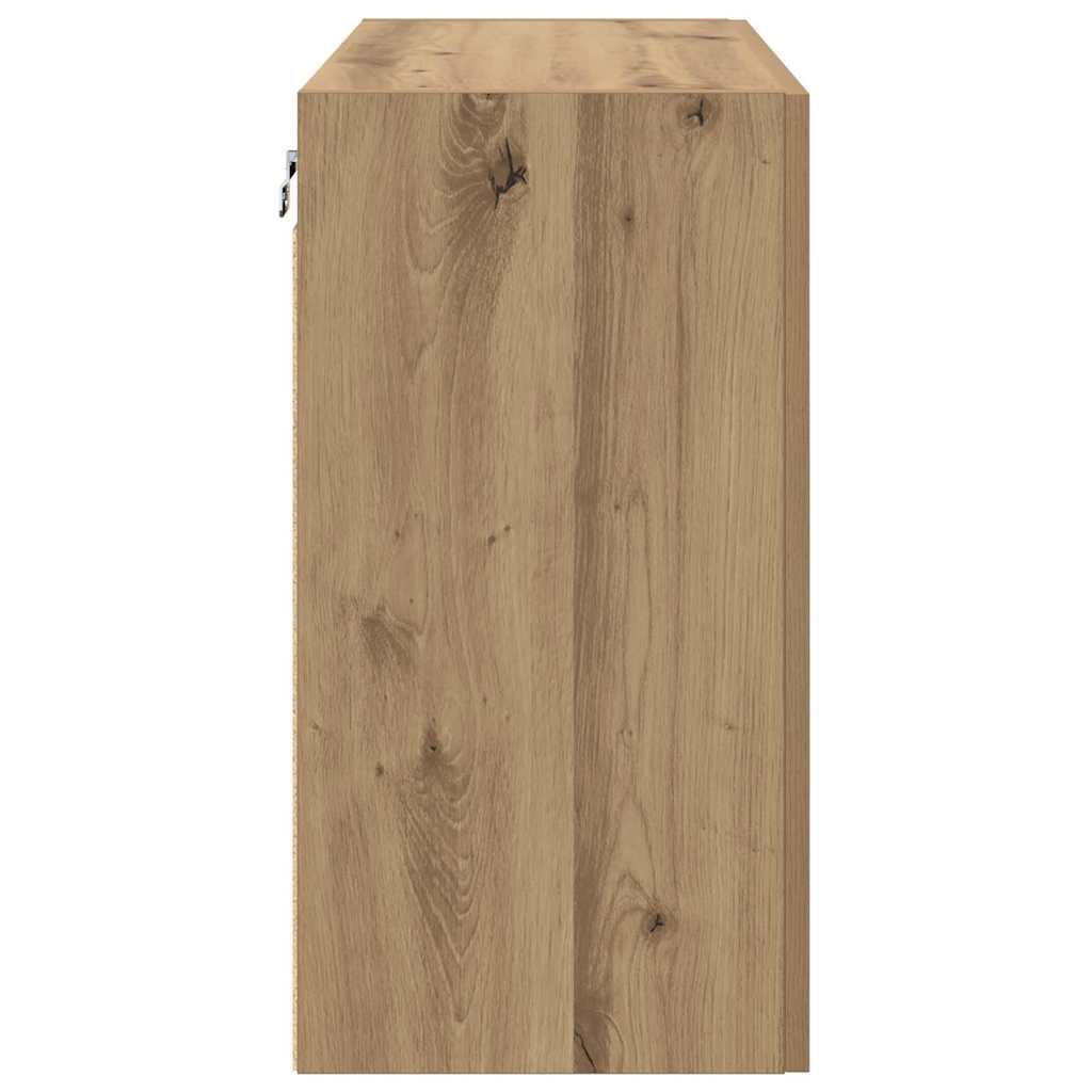 vidaXL Dulap de perete stejar artizanal 60 x 31 x 60 cm Lemn compozit
