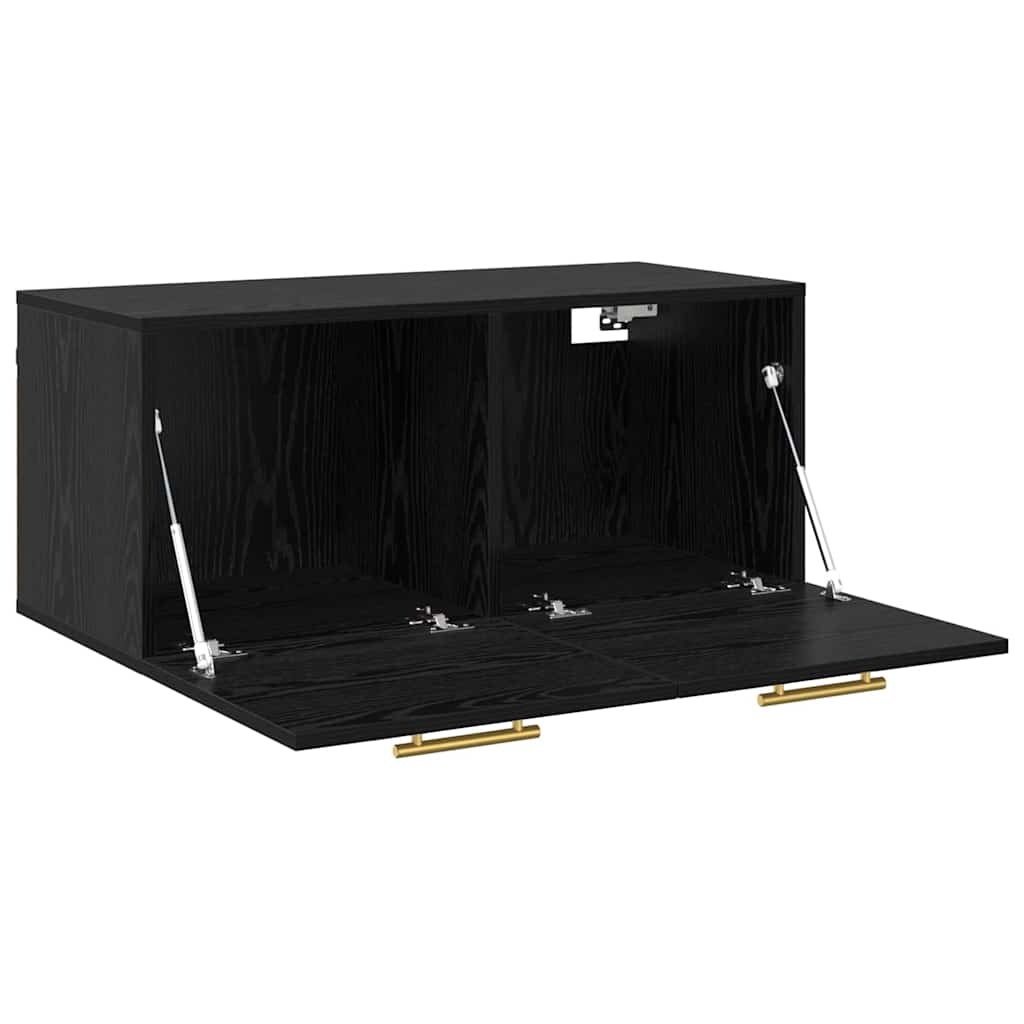 vidaXL Dulap de perete Stejar negru 80 x 36.5 x 35 cm Lemn compozit
