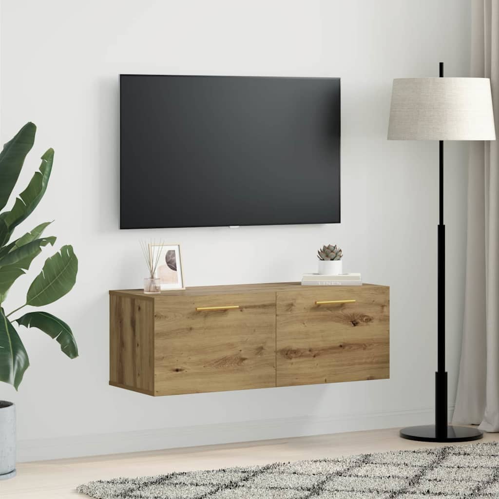 vidaXL Dulap de perete Pe perete stejar artizanal 100 x 36.5 x 35 cm