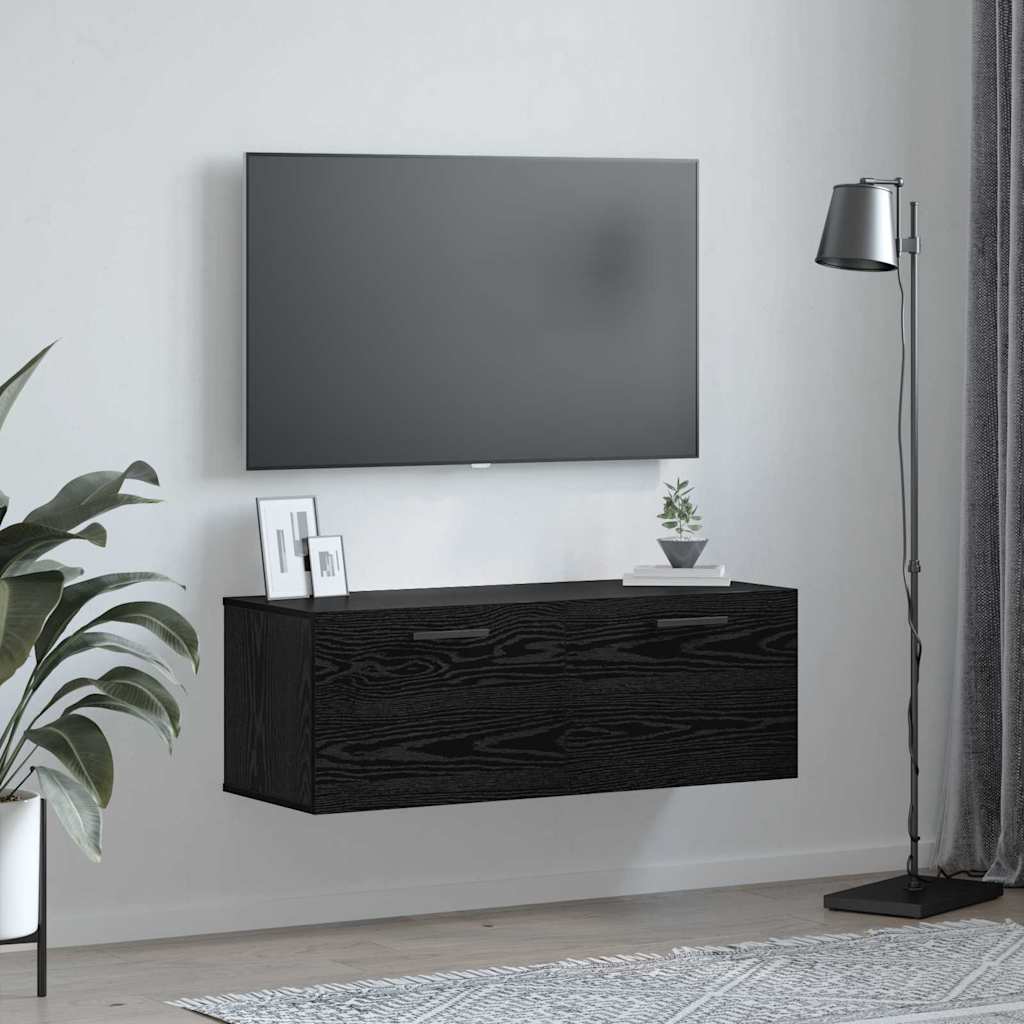 vidaXL Dulap de perete Stejar negru 100 x 36.5 x 35 cm Lemn compozit