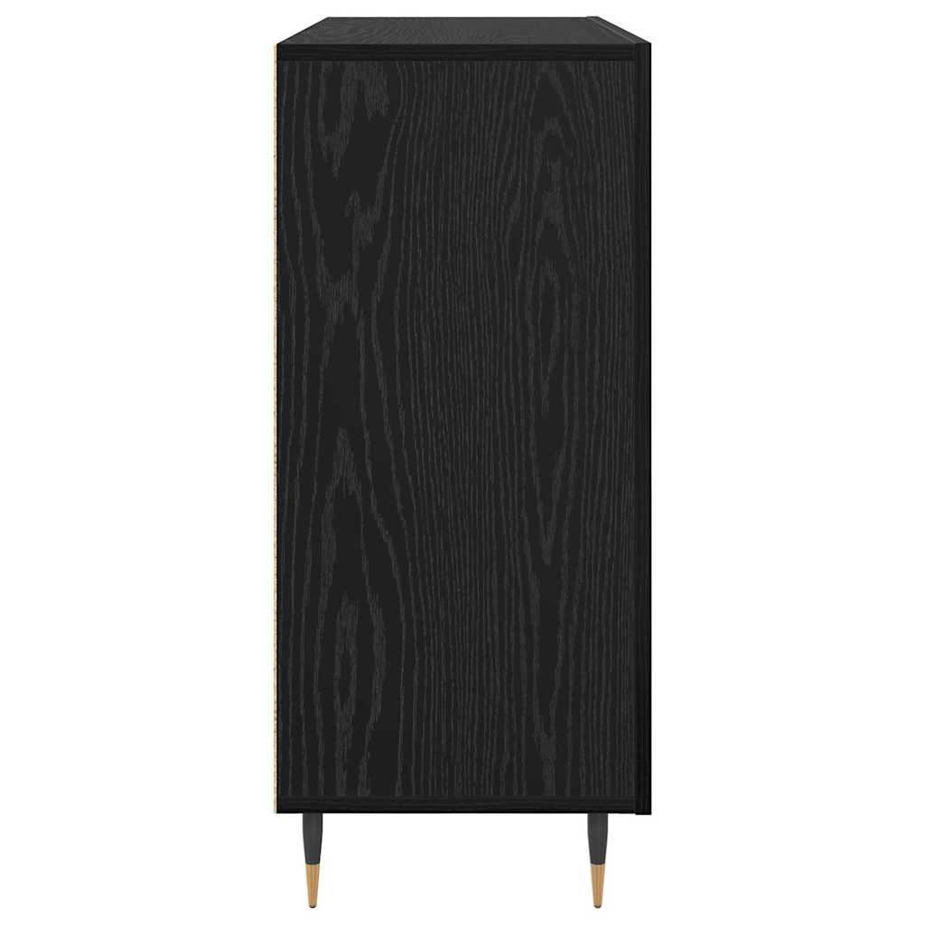 vidaXL Bufet cu depozitare cu ușă Negru 90 x 34 x 80 cm Lemn compozit vidaXL Bufet cu depozitare cu ușă Negru 90 x 34 x 80 cm Lemn compozit