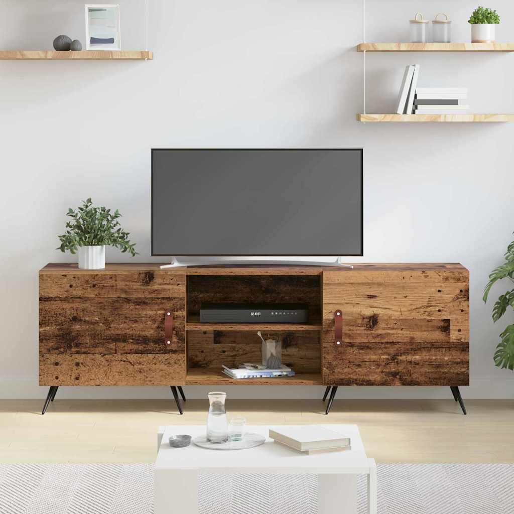 vidaXL Cabinet TV cu raft Lemn vechi 150 x 30 x 50 cm Lemn compozit vidaXL Cabinet TV cu raft Lemn vechi 150 x 30 x 50 cm Lemn compozit