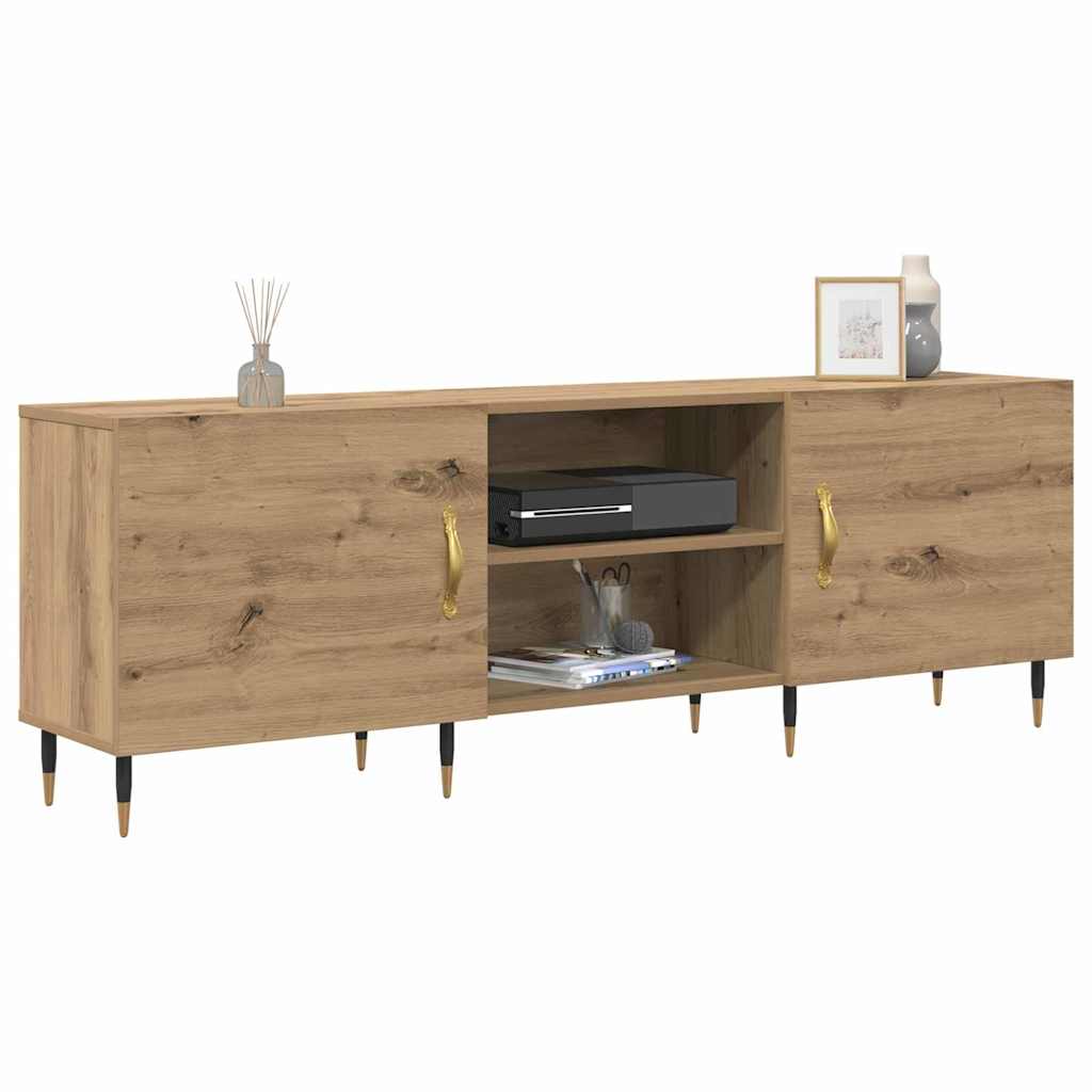 vidaXL Cabinet TV stejar artizanal 150 x 30 x 50 cm Lemn compozit vidaXL Cabinet TV stejar artizanal 150 x 30 x 50 cm Lemn compozit