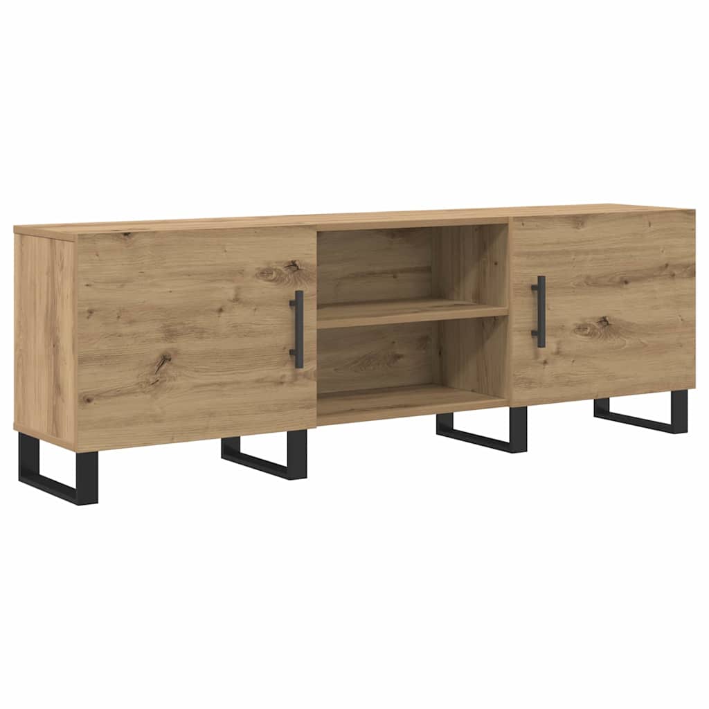 vidaXL Cabinet TV cu raft cu depozitare cu ușă 150 x 30 x 50 cm Lemn compozit vidaXL Cabinet TV cu raft cu depozitare cu ușă 150 x 30 x 50 cm Lemn compozit