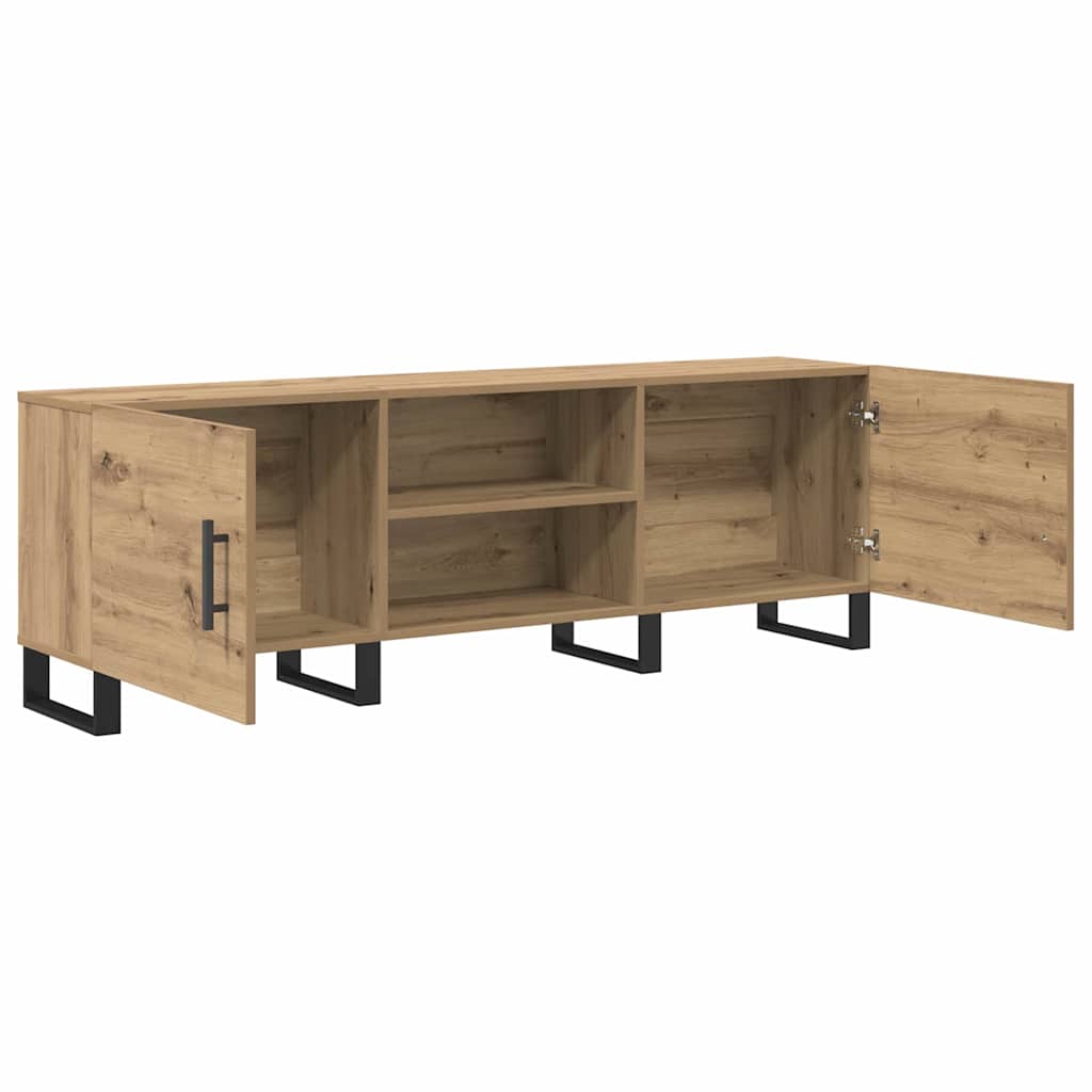 vidaXL Cabinet TV cu raft cu depozitare cu ușă 150 x 30 x 50 cm Lemn compozit vidaXL Cabinet TV cu raft cu depozitare cu ușă 150 x 30 x 50 cm Lemn compozit
