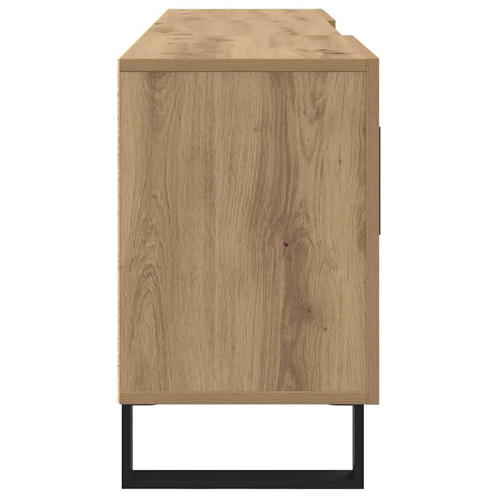 vidaXL Cabinet TV cu raft cu depozitare cu ușă 150 x 30 x 50 cm Lemn compozit vidaXL Cabinet TV cu raft cu depozitare cu ușă 150 x 30 x 50 cm Lemn compozit
