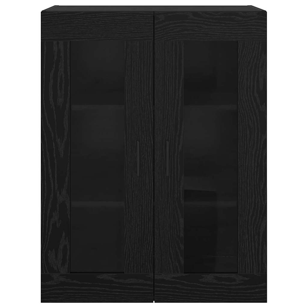 vidaXL Dulap montat pe perete Pe perete Stejar negru 69.5 x 34 x 90 cm