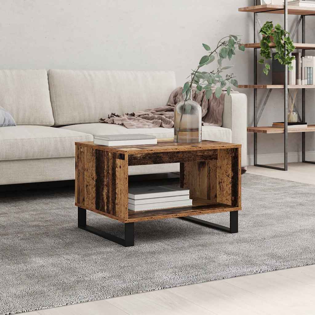 vidaXL Masă de cafea Lemn vechi 60 x 50 x 40 cm Lemn compozit