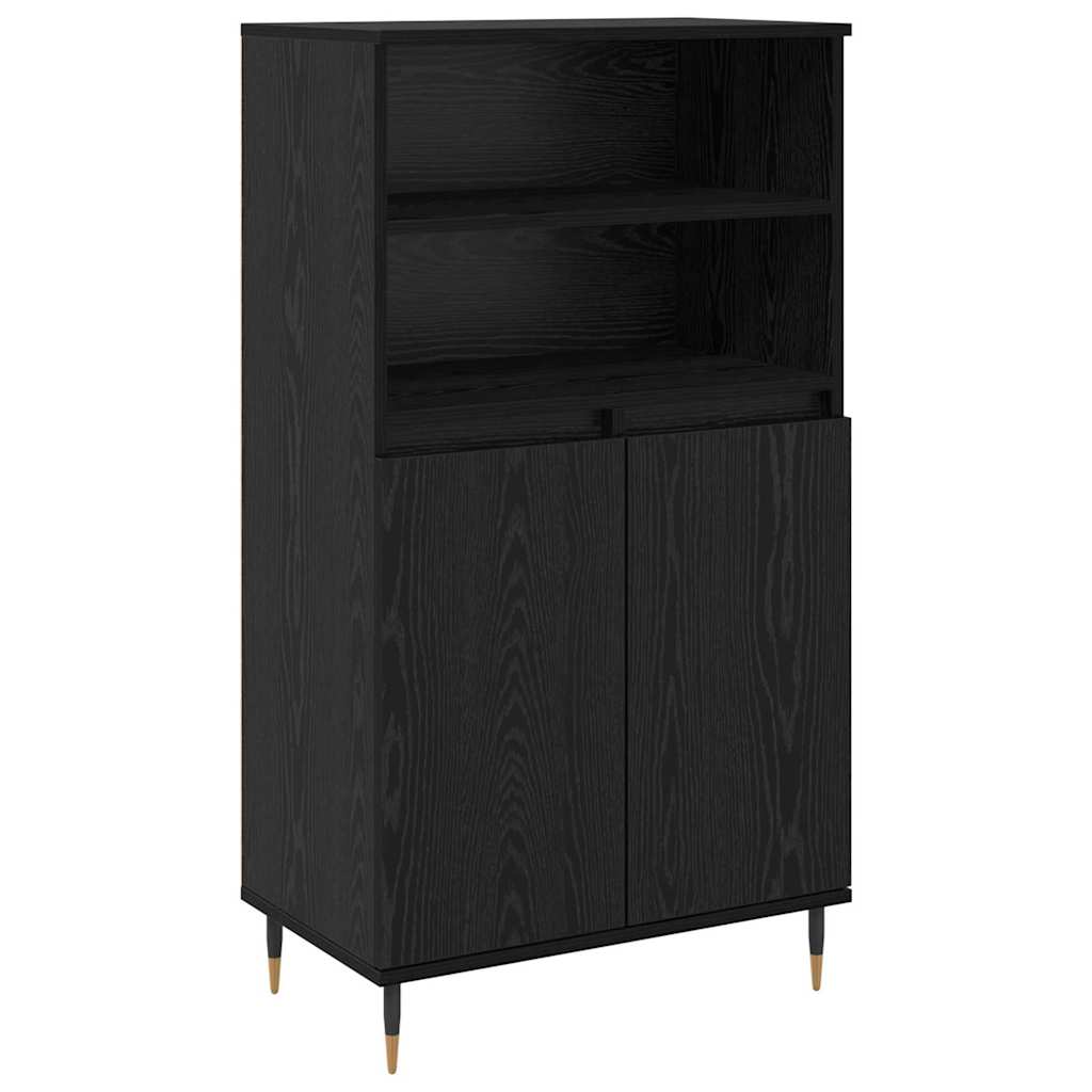 vidaXL Bufet cu raft cu depozitare cu ușă Negru 60 x 36 x 110 cm Lemn compozit vidaXL Bufet cu raft cu depozitare cu ușă Negru 60 x 36 x 110 cm Lemn compozit