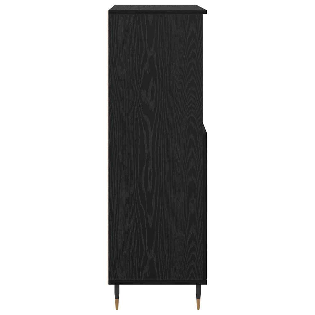 vidaXL Bufet cu raft cu depozitare cu ușă Negru 60 x 36 x 110 cm Lemn compozit vidaXL Bufet cu raft cu depozitare cu ușă Negru 60 x 36 x 110 cm Lemn compozit