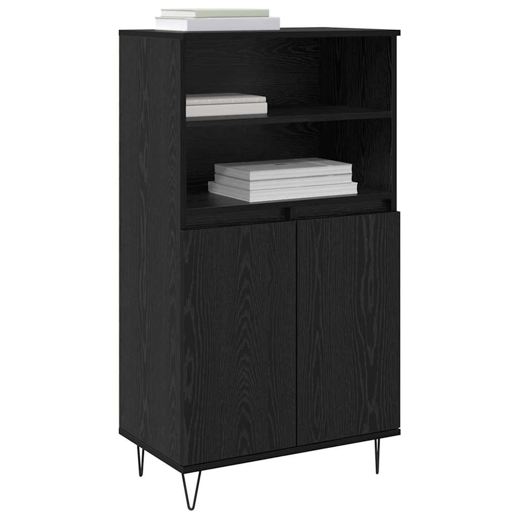 vidaXL Bufet cu raft cu depozitare cu ușă Negru 60 x 36 x 110 cm Lemn compozit vidaXL Bufet cu raft cu depozitare cu ușă Negru 60 x 36 x 110 cm Lemn compozit
