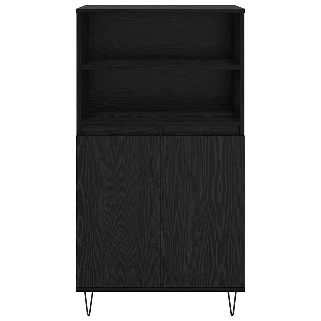 vidaXL Bufet cu raft cu depozitare cu ușă Negru 60 x 36 x 110 cm Lemn compozit vidaXL Bufet cu raft cu depozitare cu ușă Negru 60 x 36 x 110 cm Lemn compozit