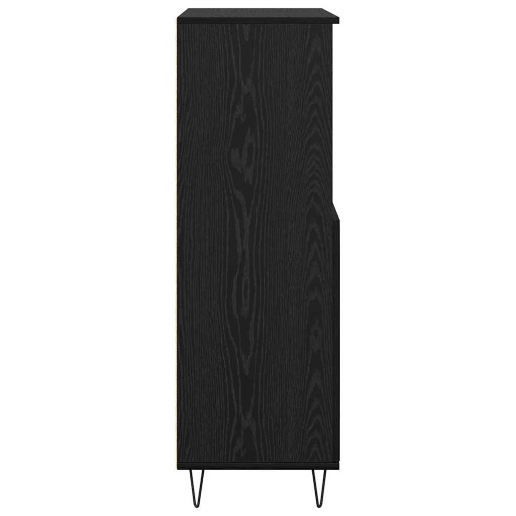 vidaXL Bufet cu raft cu depozitare cu ușă Negru 60 x 36 x 110 cm Lemn compozit vidaXL Bufet cu raft cu depozitare cu ușă Negru 60 x 36 x 110 cm Lemn compozit