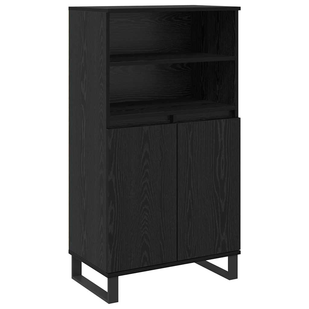 vidaXL Bufet cu raft cu depozitare cu ușă Negru 60 x 36 x 110 cm Lemn compozit vidaXL Bufet cu raft cu depozitare cu ușă Negru 60 x 36 x 110 cm Lemn compozit