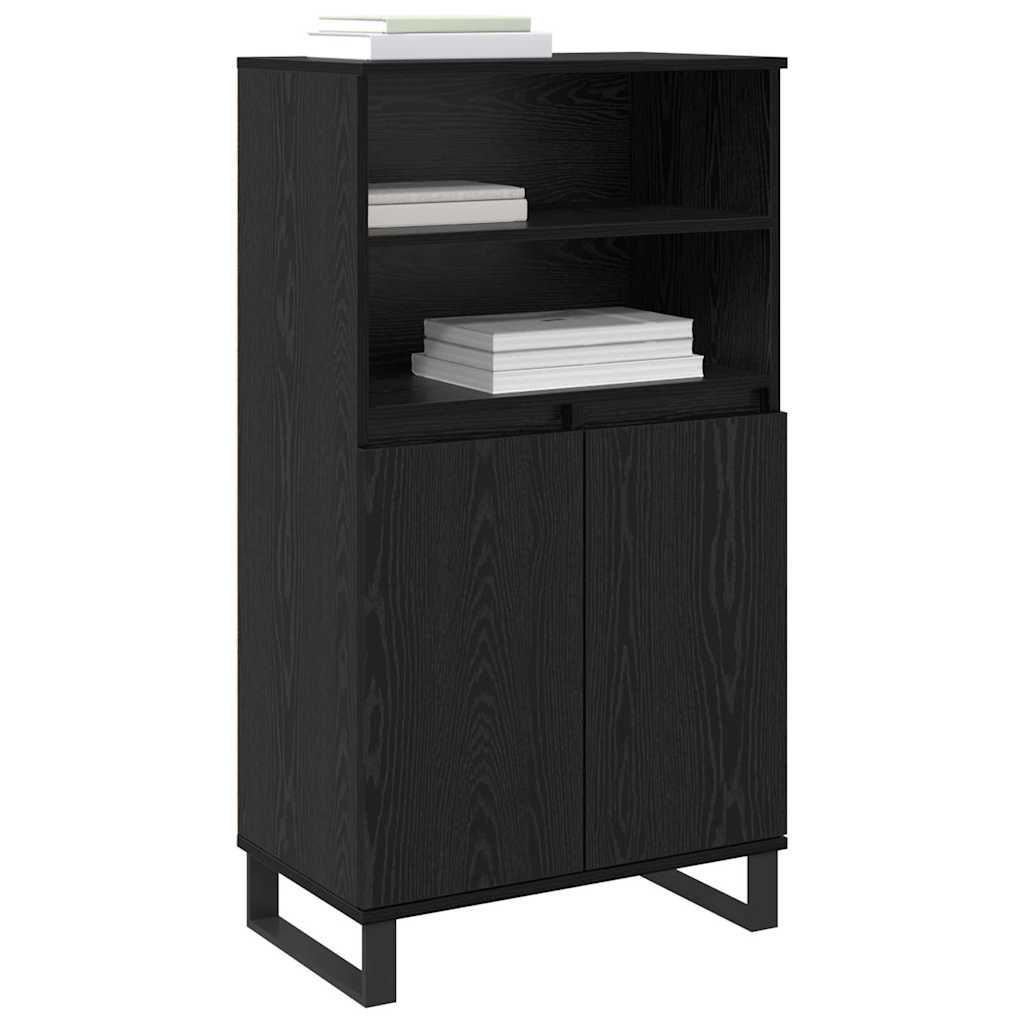 vidaXL Bufet cu raft cu depozitare cu ușă Negru 60 x 36 x 110 cm Lemn compozit vidaXL Bufet cu raft cu depozitare cu ușă Negru 60 x 36 x 110 cm Lemn compozit