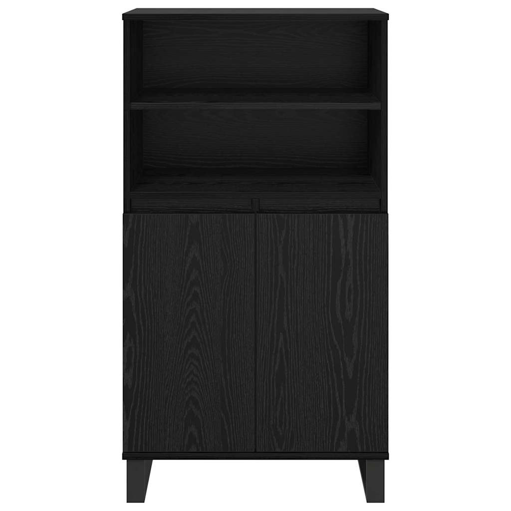 vidaXL Bufet cu raft cu depozitare cu ușă Negru 60 x 36 x 110 cm Lemn compozit vidaXL Bufet cu raft cu depozitare cu ușă Negru 60 x 36 x 110 cm Lemn compozit