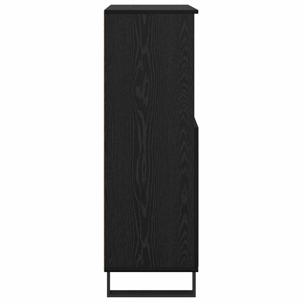 vidaXL Bufet cu raft cu depozitare cu ușă Negru 60 x 36 x 110 cm Lemn compozit vidaXL Bufet cu raft cu depozitare cu ușă Negru 60 x 36 x 110 cm Lemn compozit