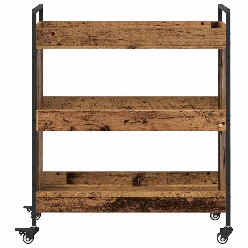 vidaXL Troler de Bucătărie Lemn vechi 70 x 30 x 82 cm Lemn compozit vidaXL Troler de Bucătărie Lemn vechi 70 x 30 x 82 cm Lemn compozit