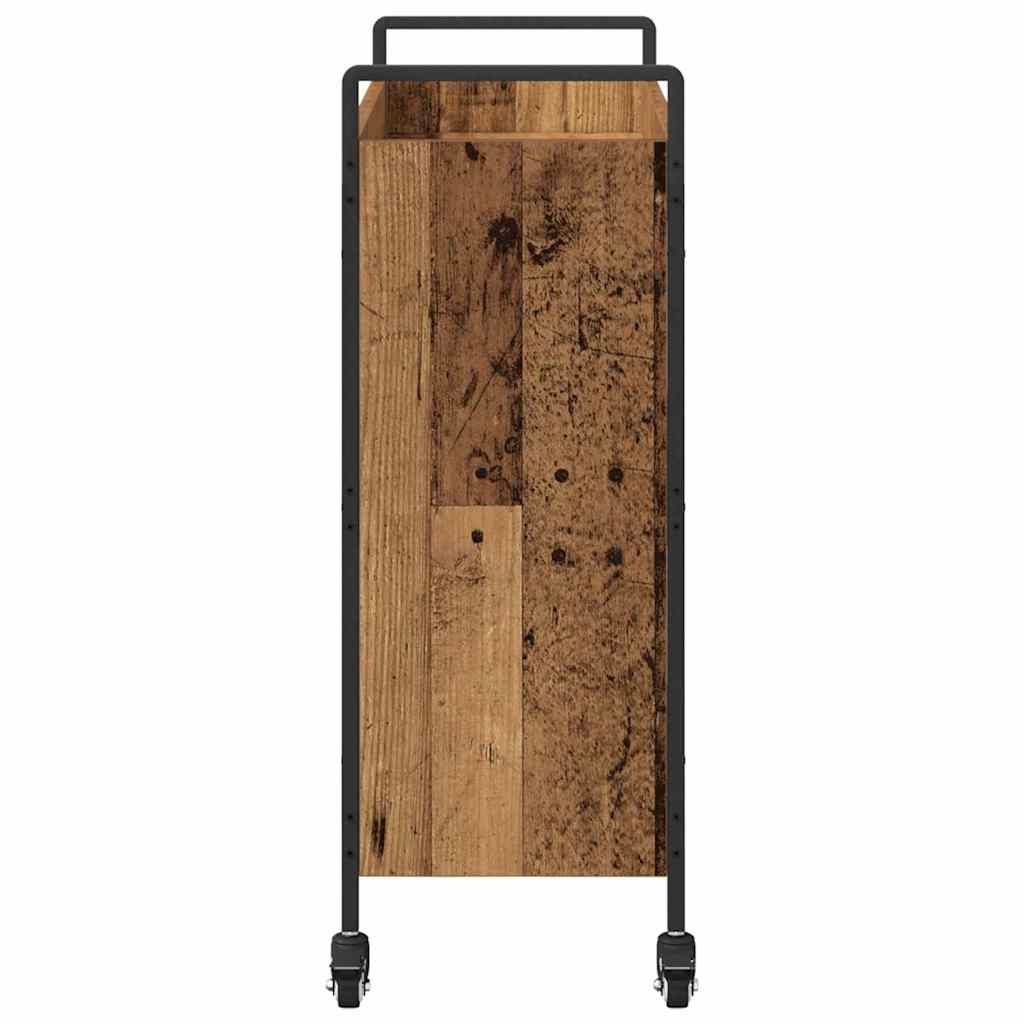 vidaXL Troler de Bucătărie Lemn vechi 70 x 30 x 82 cm Lemn compozit vidaXL Troler de Bucătărie Lemn vechi 70 x 30 x 82 cm Lemn compozit