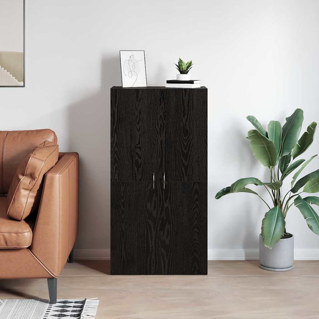 vidaXL Dulap de birou Stejar negru 60 x 32 x 115 cm Lemn compozit vidaXL Dulap de birou Stejar negru 60 x 32 x 115 cm Lemn compozit