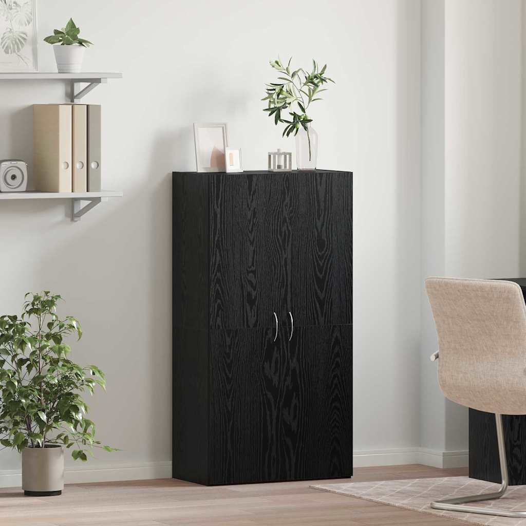 vidaXL Dulap de birou Stejar negru 60 x 32 x 115 cm Lemn compozit vidaXL Dulap de birou Stejar negru 60 x 32 x 115 cm Lemn compozit