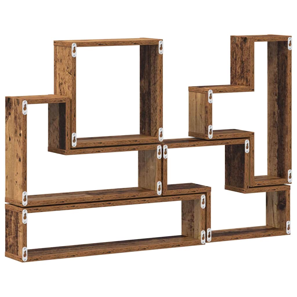vidaXL Cubo de perete cu raft Lemn vechi 96 x 12 x 64 cm Lemn compozit vidaXL Cubo de perete cu raft Lemn vechi 96 x 12 x 64 cm Lemn compozit
