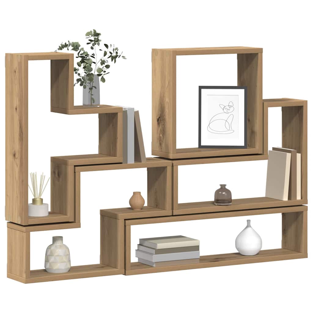 vidaXL Cubo de perete stejar artizanal 96 x 12 x 64 cm Lemn compozit