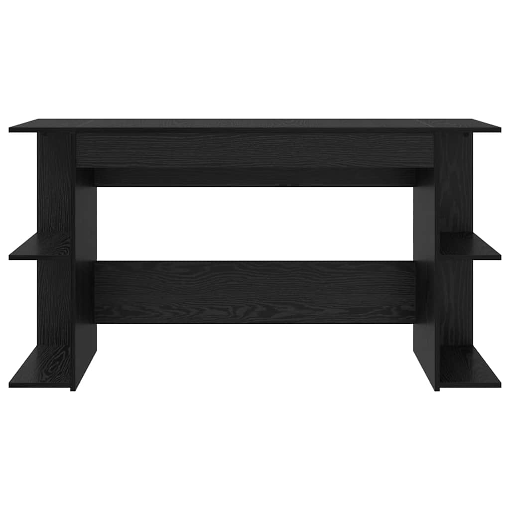 vidaXL Birou cu raft Altele cu depozitare Stejar negru 140 x 50 x 75 cm Lemn compozit vidaXL Birou cu raft Altele cu depozitare Stejar negru 140 x 50 x 75 cm Lemn compozit