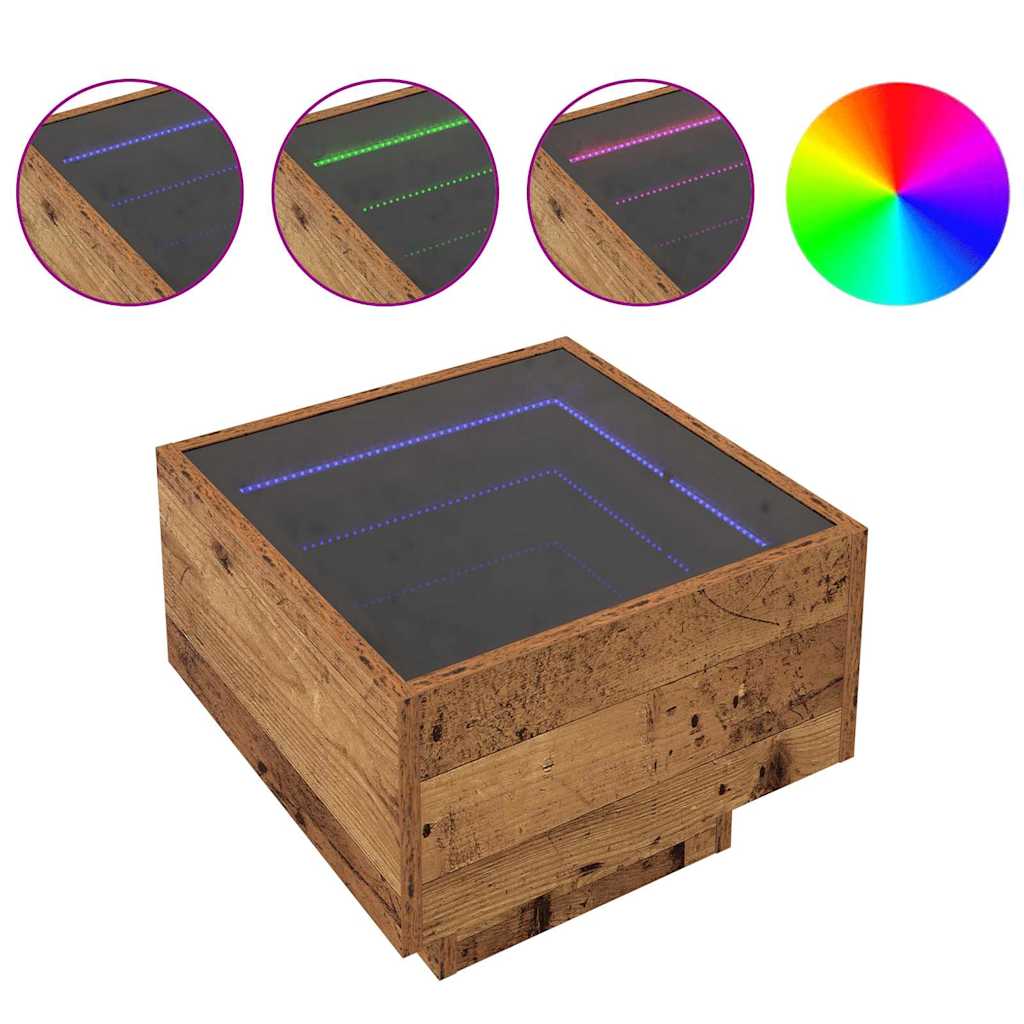 vidaXL Masă de cafea Lemn vechi 40 x 40 x 30 cm Lemn compozit