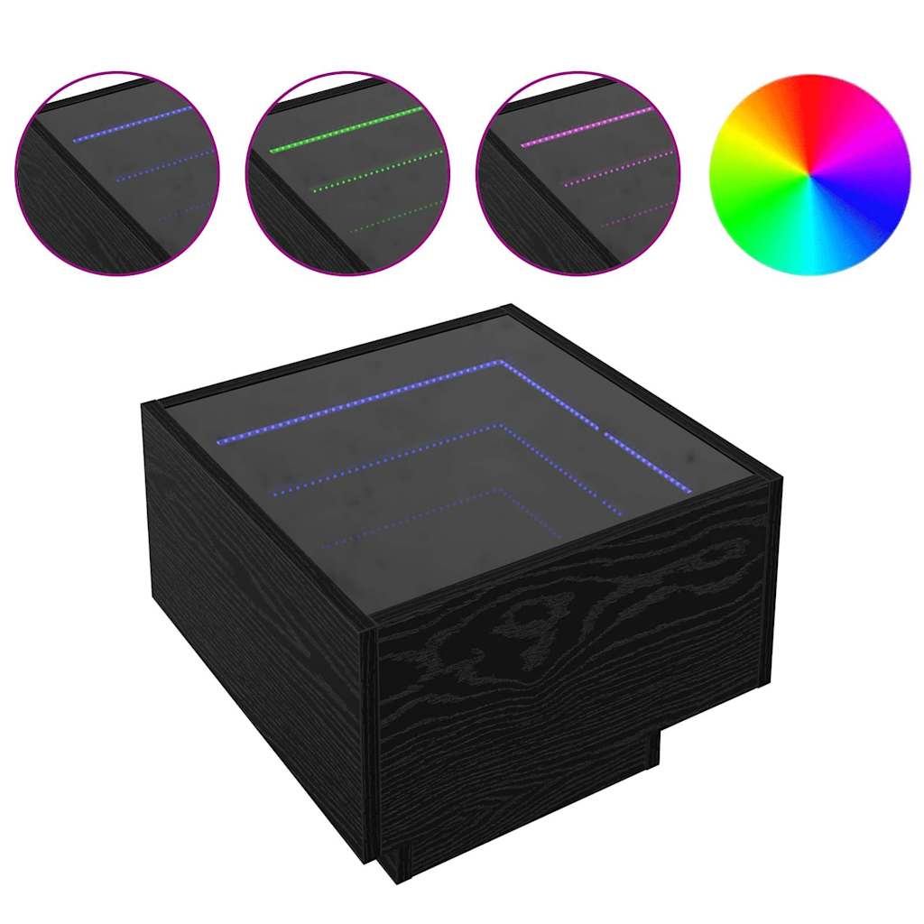 vidaXL Masă de cafea Stejar negru 40 x 40 x 30 cm Lemn compozit