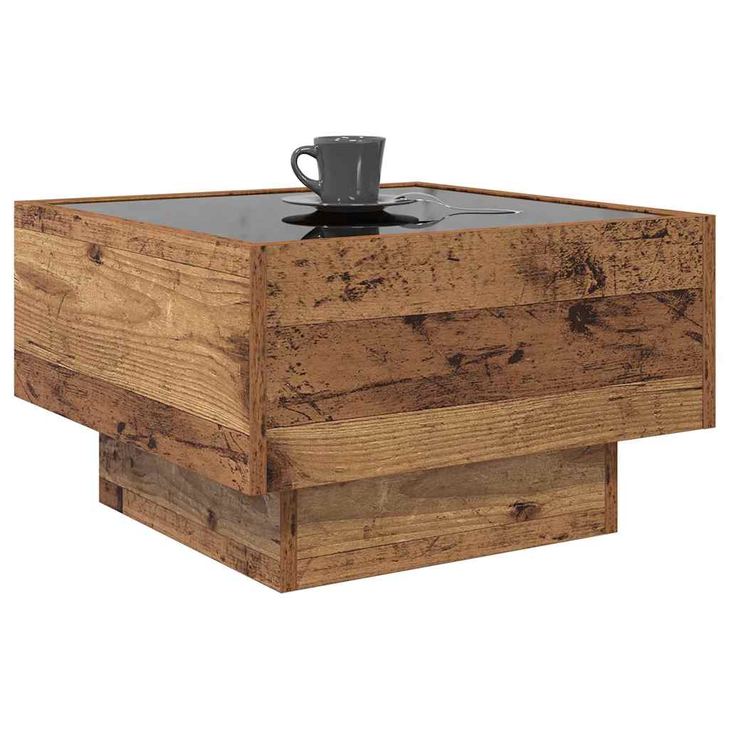 vidaXL Masă de cafea Lemn vechi 50 x 50 x 30 cm Lemn compozit vidaXL Masă de cafea Lemn vechi 50 x 50 x 30 cm Lemn compozit