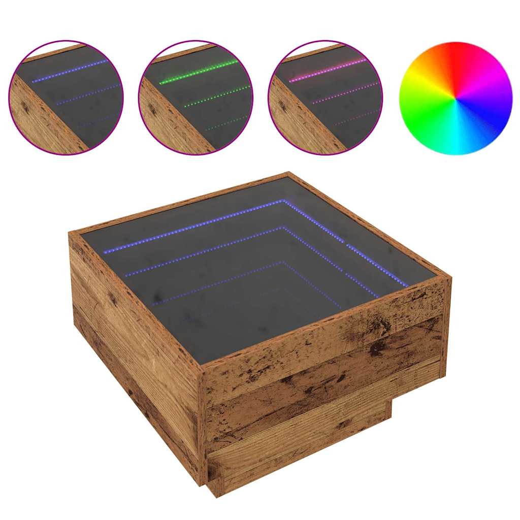 vidaXL Masă de cafea Lemn vechi 50 x 50 x 30 cm Lemn compozit vidaXL Masă de cafea Lemn vechi 50 x 50 x 30 cm Lemn compozit