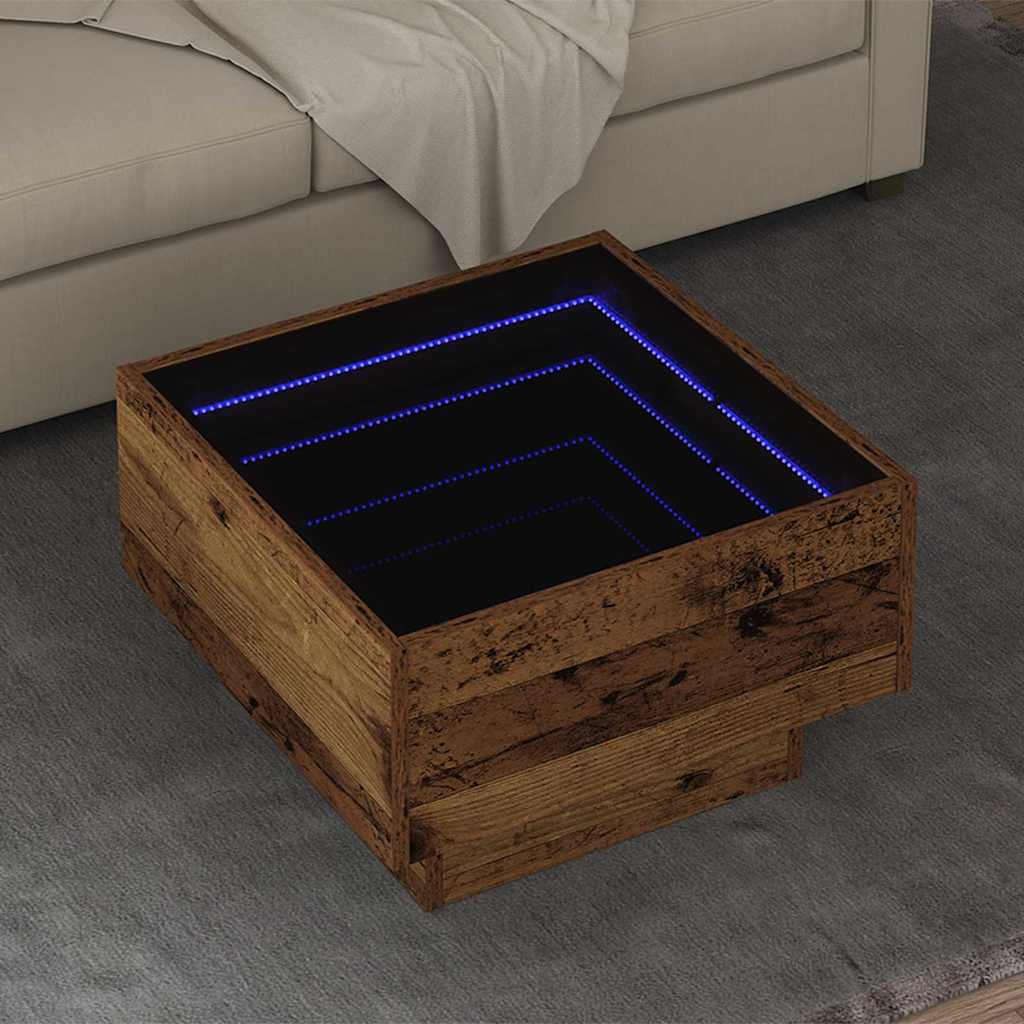 vidaXL Masă de cafea Lemn vechi 50 x 50 x 30 cm Lemn compozit vidaXL Masă de cafea Lemn vechi 50 x 50 x 30 cm Lemn compozit