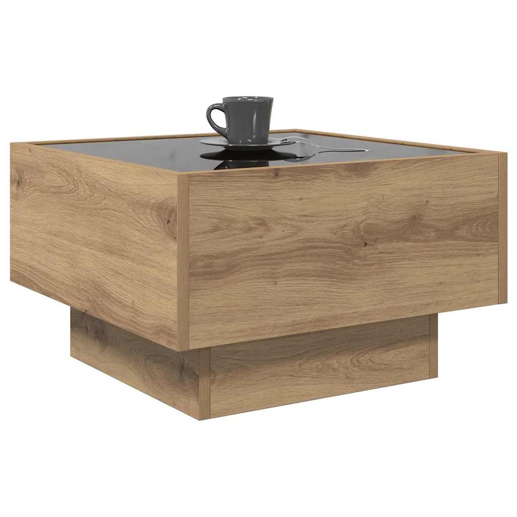 vidaXL Masă de cafea stejar artizanal 50 x 50 x 30 cm Lemn compozit vidaXL Masă de cafea stejar artizanal 50 x 50 x 30 cm Lemn compozit
