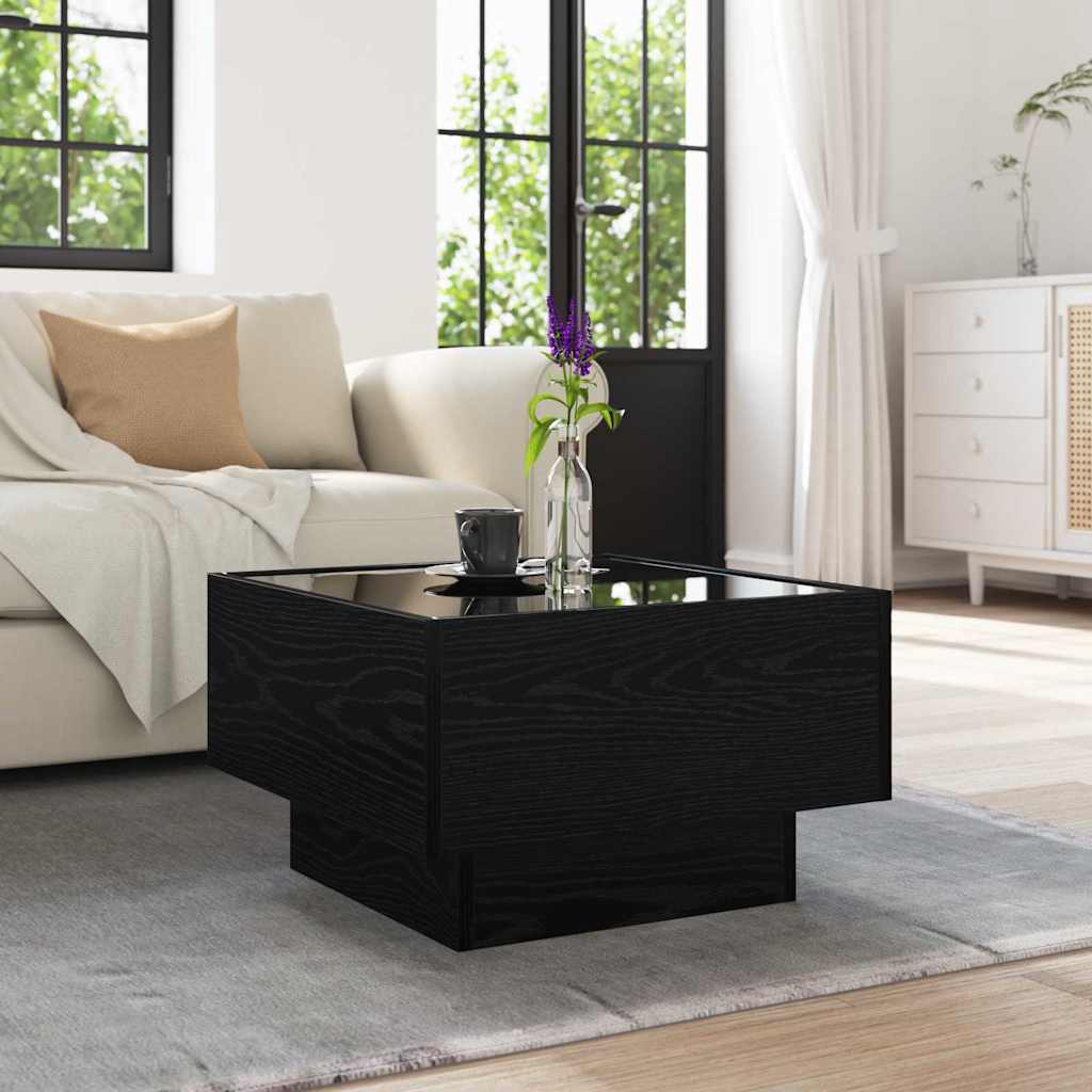 vidaXL Masă de cafea Stejar negru 50 x 50 x 30 cm Lemn compozit