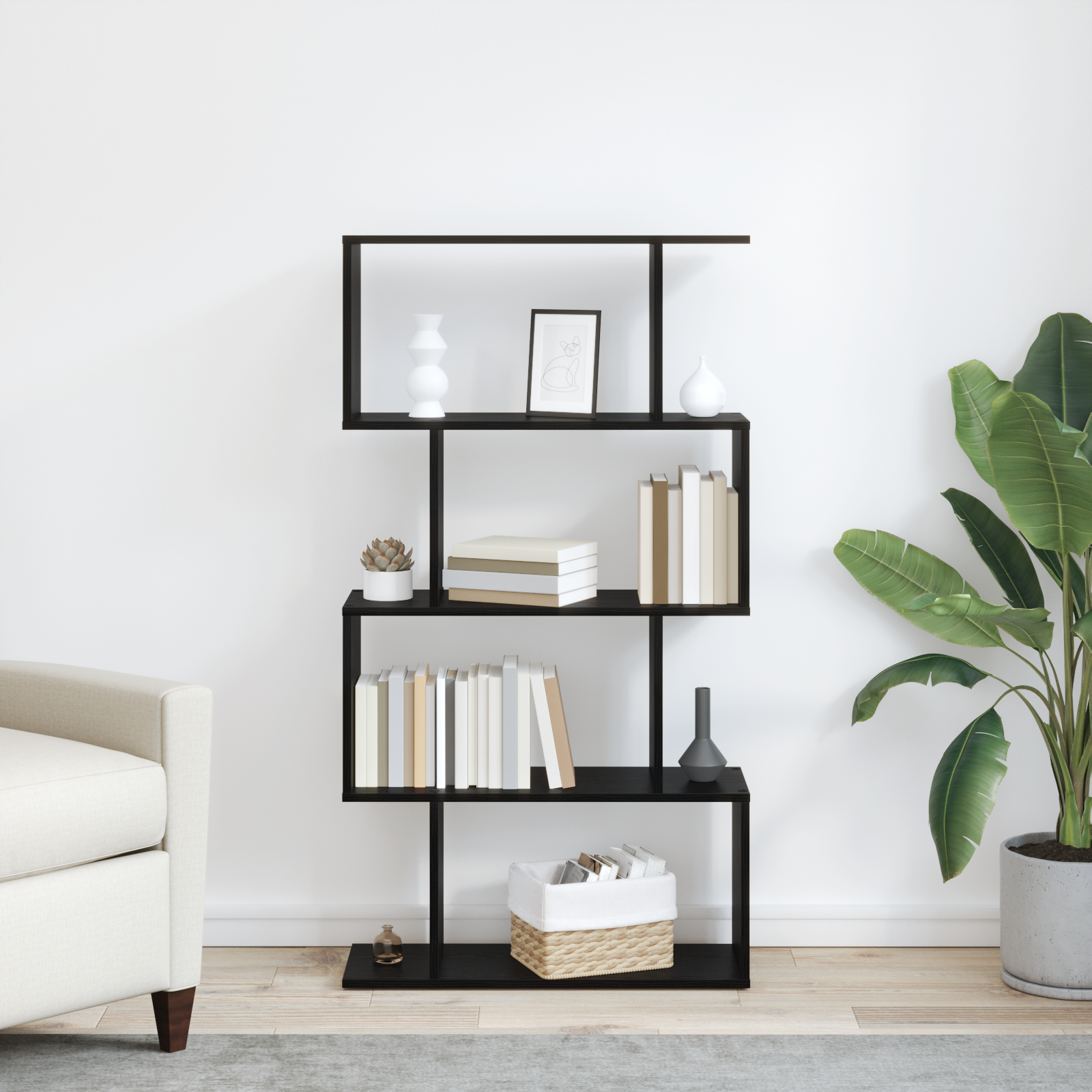 vidaXL Dulap pentru cărți Negru 70 x 24 x 129 cm Lemn compozit vidaXL Dulap pentru cărți Negru 70 x 24 x 129 cm Lemn compozit